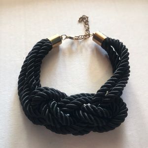 🛍 NWOT Black Knot Rope Bracelet